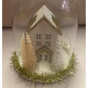 Cloche with Mini House Scene Christmas Tree Ornament - Wondershop